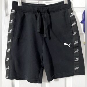 Boys Puma Short Size Medium Black with White Design Great for Summer